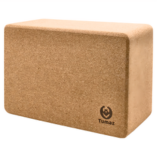 Tumaz 月熊 瑜珈磚, 70D硬度, 耐用可靠, 環保無毒, 止滑減震, 輔助瑜珈動作, 23 x 15 x 7.7cm, 軟木款, 1個