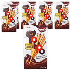 Toppo 夾心餅乾棒 巧克力口味 香脆餅乾 雙重口味 香草巧克力, 40g, 6盒