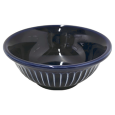 GINPO 銀峯 陶器 萬古燒菊花小碗, 琉璃釉(藍色) 13*5.3cm, 1個