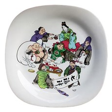 美濃燒 10吋盤 日本製, 七福神, 1個