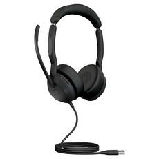 Jabra Evolve2 50 商務有線貼耳式主動降噪耳機麥克風 AirComFort技術 Stereo 1個, 25089-999-999, Black