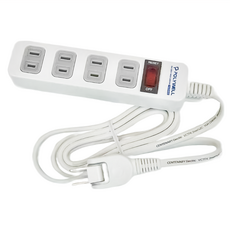 POLYWELL 寶利威爾 2P電源插座延長線 1切4座, 1.8m, 白色, 1條