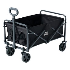 THE LOOK 多功能可折疊露營手推車, I1115-B 黑色, 1台