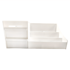 mohe 木暉居家 日式無印風桌面收納盒系列 40 x 18.5 x 0.3cm 1.3kg, 白色, 1盒