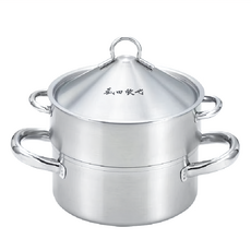 YOSHIKAWA 吉川 不鏽鋼雙層點心蒸鍋 16cm (滿水容量1.6L), 1個