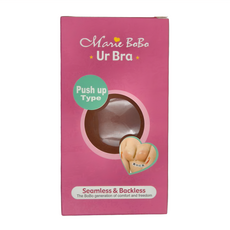 MarieBella Ur Bra 完美隱形矽膠胸罩, 無縫美背, A, 膚色, 1盒