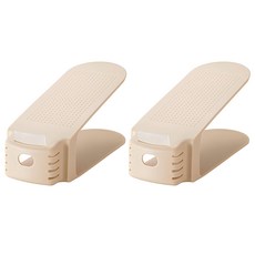 YOSHIKAWA 吉川 Like it 寬型鞋架 男女適用 米色 節省空間, 1個