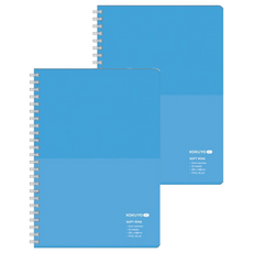 KOKUYO 國譽 ME 軟線圈 A5 方格筆記本 - 5mm間距，50張，210 x 148mm，泳池藍, 2本
