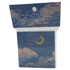 CARD LOVER 信的戀人 繪夢油彩便簽本, 星夜空, 3本, 1組