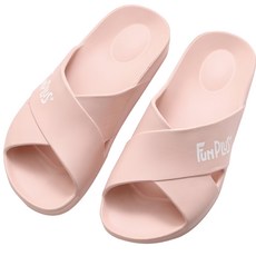 FUN PLUS 簡約純色室外拖鞋, 39/40, 粉色
