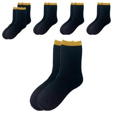 D&G 羊毛襪6雙 - 15%羊毛 85%亞克力 台灣製造, 22~25cm, 黑色