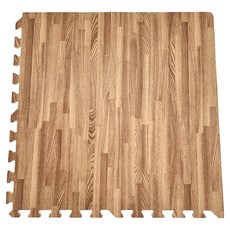 經典日式風耐磨 木紋 巧拼地墊 16片, 淺木紋, 1組