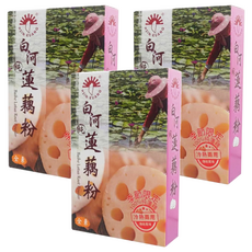 新光洋菜 白河蓮藕粉, 100%蓮藕粉 全素 冷熱兩用 傳統風味, 20g, 3盒