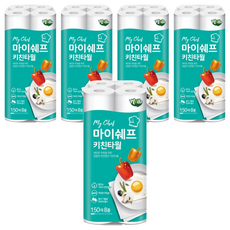 Hello Products My chef 捲筒式廚房紙巾 100%無螢光紙漿, 150張, 8捲, 5袋
