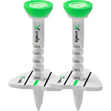 Xnells 瞄準可調高度控制高爾夫球梯, 綠色, 2入
