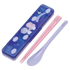 Skater 塑膠AG抗菌湯筷附盒, 湯匙 + 筷子 + 盒子, T/S, 1組