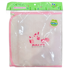 DOOBY 大眼蛙 印花鋪棉大肚圍 100% COTTON棉 規格26x76cm 適用1-3歲幼兒, 藍色/粉色 顏色隨機