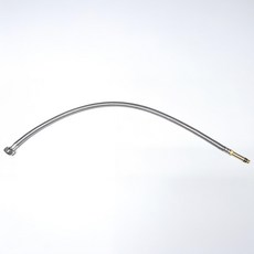 新多多小舖 單孔長頭不鏽鋼淋浴軟管 2.5尺, 銀色