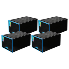 KEYWAY 聯府 時尚黑抽屜整理箱 VK-729 64L, 水藍色, 4個