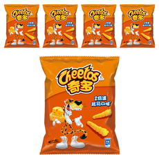 奇多 2倍濃起司口味玉米棒 酥脆紮實口感, 46g, 5包