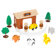 VIKINGTOYS 野外動物園玩具套裝 瑞典品牌原裝進口 專為幼童設計 通過全球多項檢驗的安全玩具, #5568, Multicolor, 1入, 1組