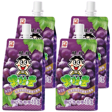 Want-Want 旺旺 果粒多 葡萄口味, 內含10%原汁，吃到果粒的葡萄汁飲料, 250ml, 4包