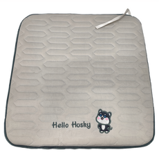 Mega 夏季小動物冰絲涼感海綿坐墊 附綁帶, 哈士奇, 1個