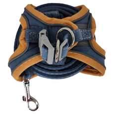 ROYALLIN 蘿林嚴選 ins繽紛寵物胸背帶, 丹寧藍, 1個