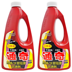 潔瓷 通奇 馬桶/水管阻塞疏通劑 三效合一 清潔/除菌/保養, 1L, 2瓶