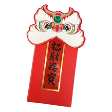 扇子紅包 立體醒獅款, 6卡