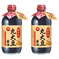 萬家香 丸大豆醬油 100%純釀造 使用非基因改造全粒黃豆 無添加防腐劑、人工味精、焦糖色素、農藥殘留、有害重金屬, 450ml, 2瓶