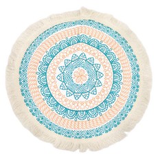 布質流蘇餐墊 聚酯纖維材質 容易清洗, 波西米亞, 1個