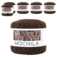 brandyarn Mochila 棉針織線 巧克力色 200 公尺, 6捲