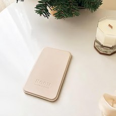 HOOM 隨身鏡 PU皮革 尺寸15.1*20.5 大款 適合出國攜帶, 奶油慕斯, 1個