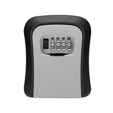 JOEKI 密碼鎖鑰匙盒, 黑色 + 白色, 1個