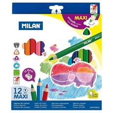 MILAN 學齡前的第一盒色鉛筆 12入 附削筆器, 12色, 1盒