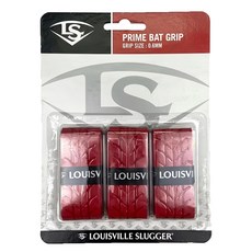 louisville slugger ls prime bat grip 三入裝 0.6mm 棒球握把布, 紅色, 1組