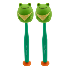 日本 Petit Copain 動物王國吸盤牙刷 青蛙, 1入, 2支