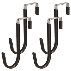 Y956 門後掛勾 單勾 黑色, 4個