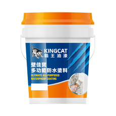 KINGCAT 貓王油漆 壁佳寶多功能防水塗料, 白色, 3785ml, 1桶