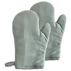 J&N 極致混紡素色隔熱手套 2件組，29*20cm，57%棉 38%聚酯纖維 5%彈性纖維, 湖水藍, 1組