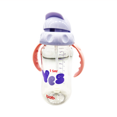 bab 培寶 輕鬆開練習杯 美國進口Tritan材質 吸管手把, I Say Yes, 300ml, 1個