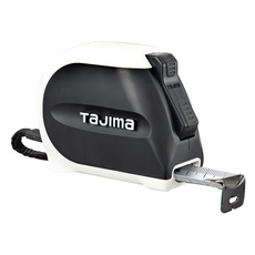 TaJIma 田島 剛厚 自動固定捲尺 有快扣 5.5m x 2.5cm 黑白 383g, 1個