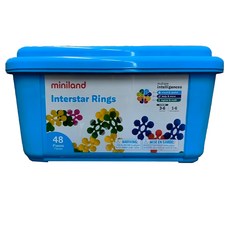 Miniland 星際環狀串接積木組, 多種堆疊方式 附收納箱 48片, 1組