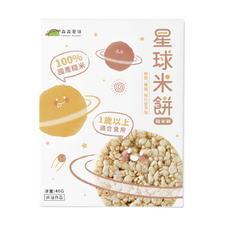 FOREST PLANET 森森星球 星球米餅, 100%國產糙米, 無鹽無糖, 適合1歲以上, 糙米, 40g, 1包