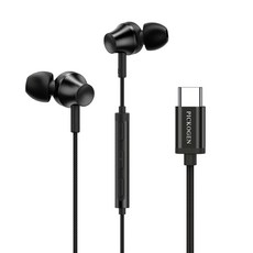 PICKOGEN 皮克全 悅動Type-C耳機 線控/通話/聽歌/麥克風 1.2M, AUD-4321, 黑色