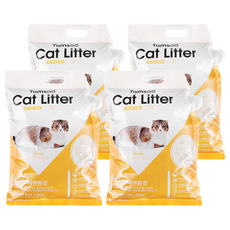 Tamsaa 貓砂 細顆粒型 無香 除臭力佳, 8kg, 4袋