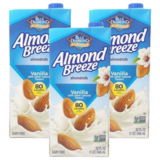 BLUE DIAMOND 藍鑽 Almond Breeze 香草風味杏仁飲, 946ml, 3瓶