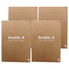 Double A辦公室系列A5膠裝筆記本 45張 厚實紙張, 40頁, 黃牛皮, 4本