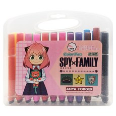 MUSE 木棉花 間諜家家酒 24色三角水洗彩色筆組, 24色, 1組